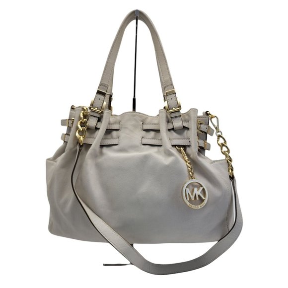 Michael Kors Cream Satchel with Gold Accents - Picture 1 of 12